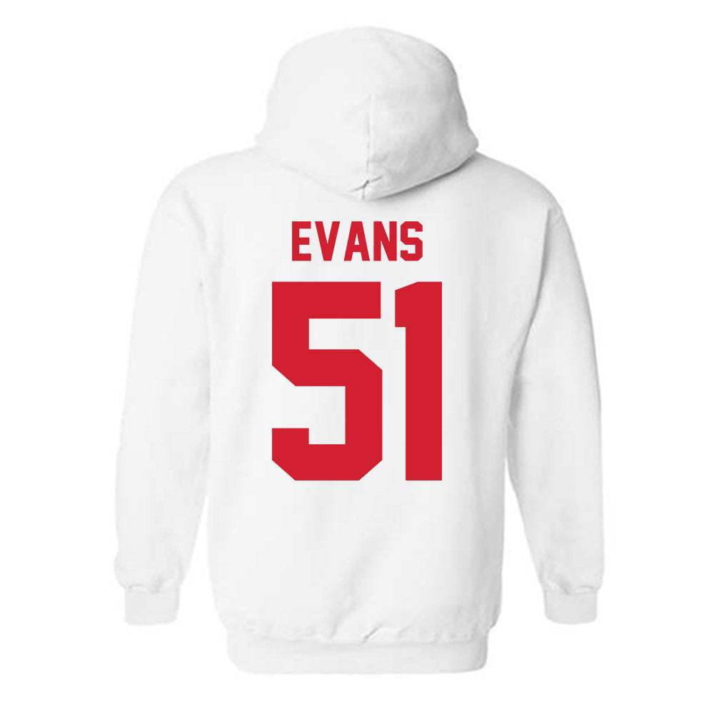 Nebraska - NCAA Football : Justin Evans - Classic Shersey Hooded Sweatshirt-1