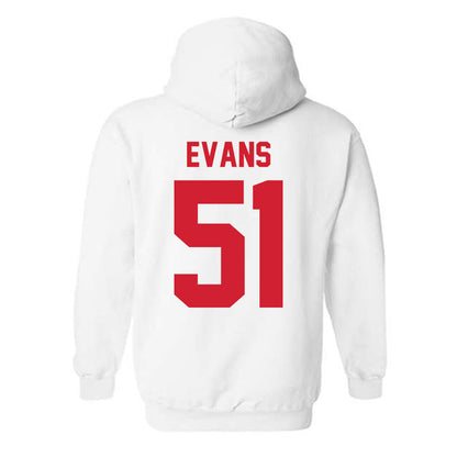 Nebraska - NCAA Football : Justin Evans - Classic Shersey Hooded Sweatshirt-1