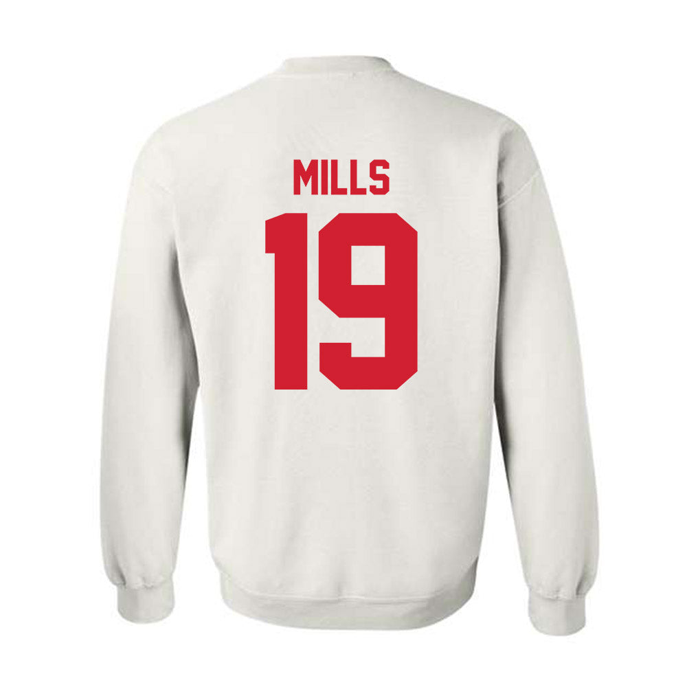 Nebraska - NCAA Football : Cortez Mills - Classic Shersey Crewneck Sweatshirt-2