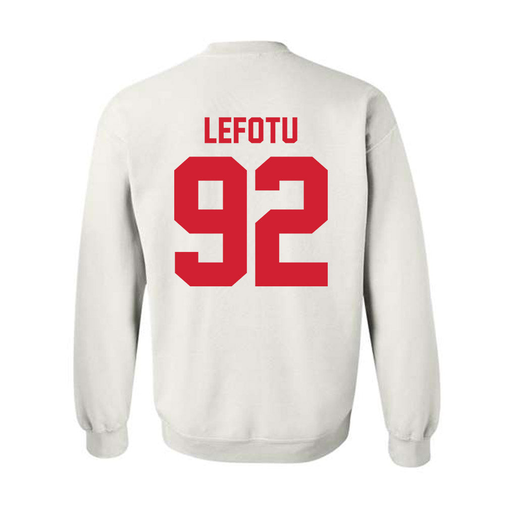 Nebraska - NCAA Football : Sua Lefotu - Classic Shersey Crewneck Sweatshirt-1