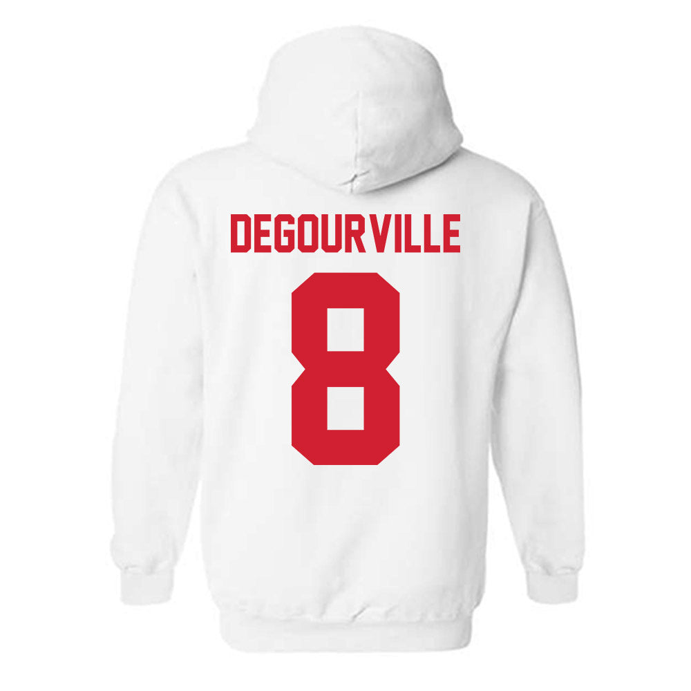Nebraska - NCAA Men's Basketball : Taj Degourville - Classic Shersey Hooded Sweatshirt-2
