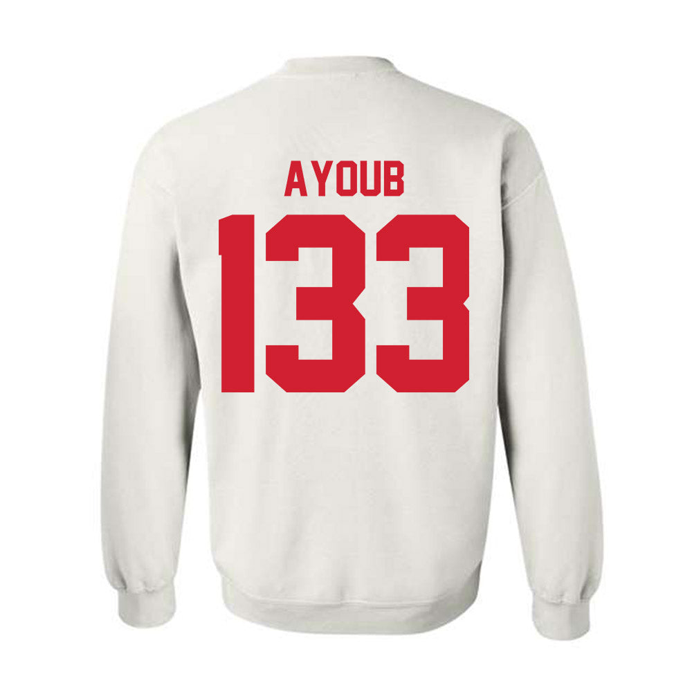 Nebraska - NCAA Wrestling : Omar Ayoub - Classic Shersey Crewneck Sweatshirt-1