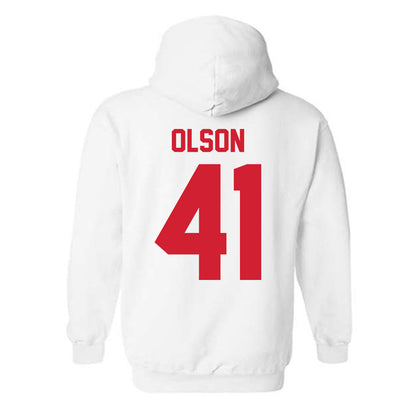 Nebraska - NCAA Baseball : Chase Olson - Classic Shersey Hooded Sweatshirt-1