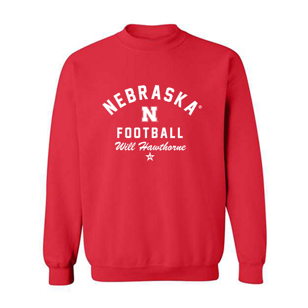 Nebraska - NCAA Football : Will Hawthorne - Classic Shersey Crewneck Sweatshirt-3