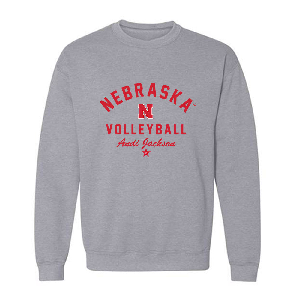 Nebraska - NCAA Women's Volleyball : Andi Jackson - Classic Shersey Crewneck Sweatshirt-2
