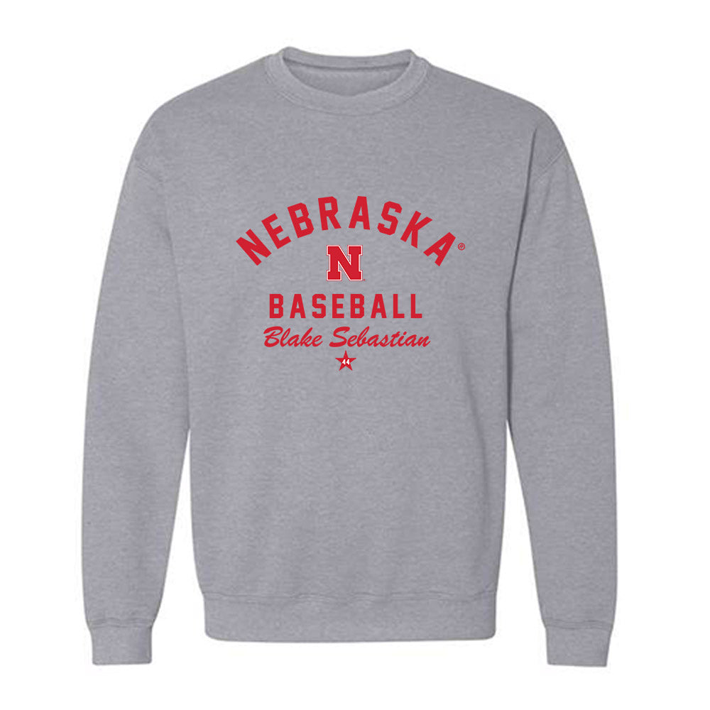 Nebraska - NCAA Baseball : Blake Sebastian - Classic Shersey Crewneck Sweatshirt-1