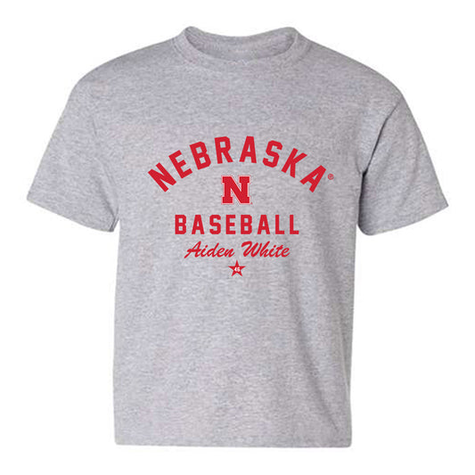 Nebraska - NCAA Baseball : Aiden White - Classic Shersey Youth T-Shirt-0