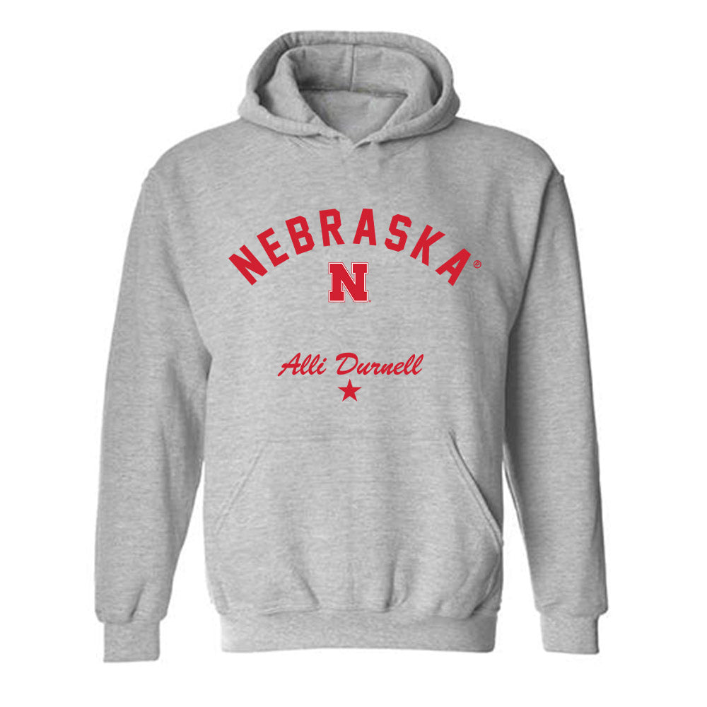 Nebraska - NCAA Softball : Alli Durnell - Classic Shersey Hooded Sweatshirt-1