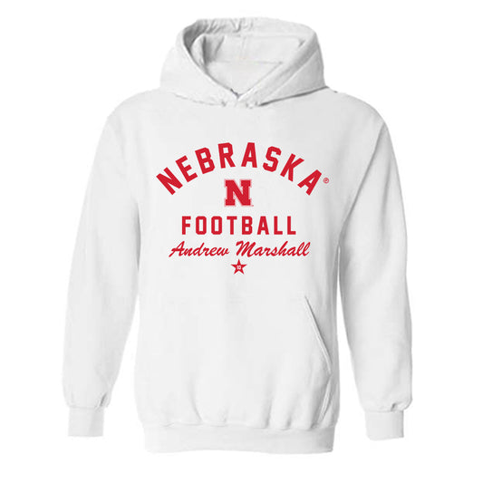 Nebraska - NCAA Football : Andrew Marshall - Classic Shersey Hooded Sweatshirt-0