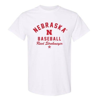 Nebraska - NCAA Baseball : Reed Strohmeyer - Classic Shersey T-Shirt-2