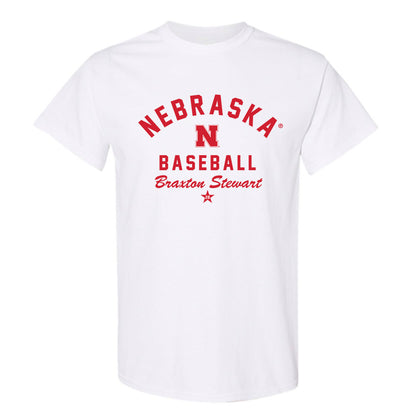 Nebraska - NCAA Baseball : Braxton Stewart - Classic Shersey T-Shirt-2