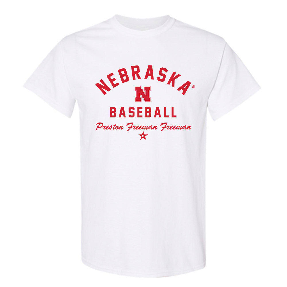 Nebraska - NCAA Baseball : Preston Freeman Freeman - Classic Shersey T-Shirt-1