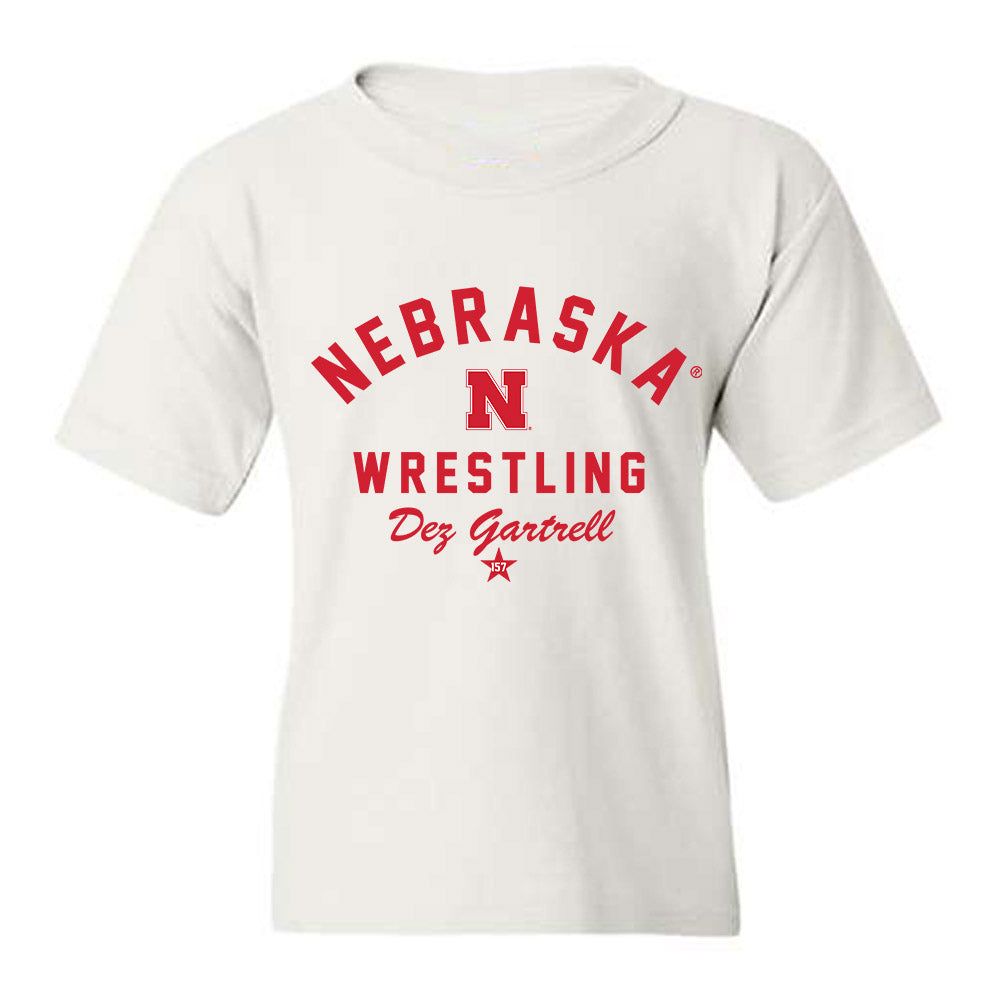 Nebraska - NCAA Wrestling : Dez Gartrell - Classic Shersey Youth T-Shirt-0