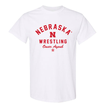 Nebraska - NCAA Wrestling : Omar Ayoub - Classic Shersey T-Shirt-2