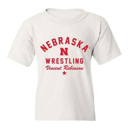 Nebraska - NCAA Wrestling : Vincent Robinson - Classic Shersey Youth T-Shirt-0
