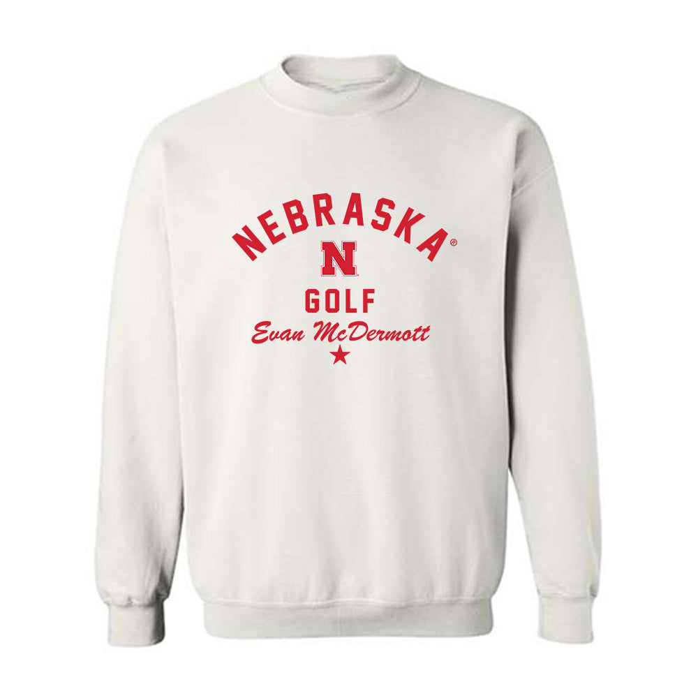 Nebraska - NCAA Men's Golf : Evan McDermott - Classic Shersey Crewneck Sweatshirt-0