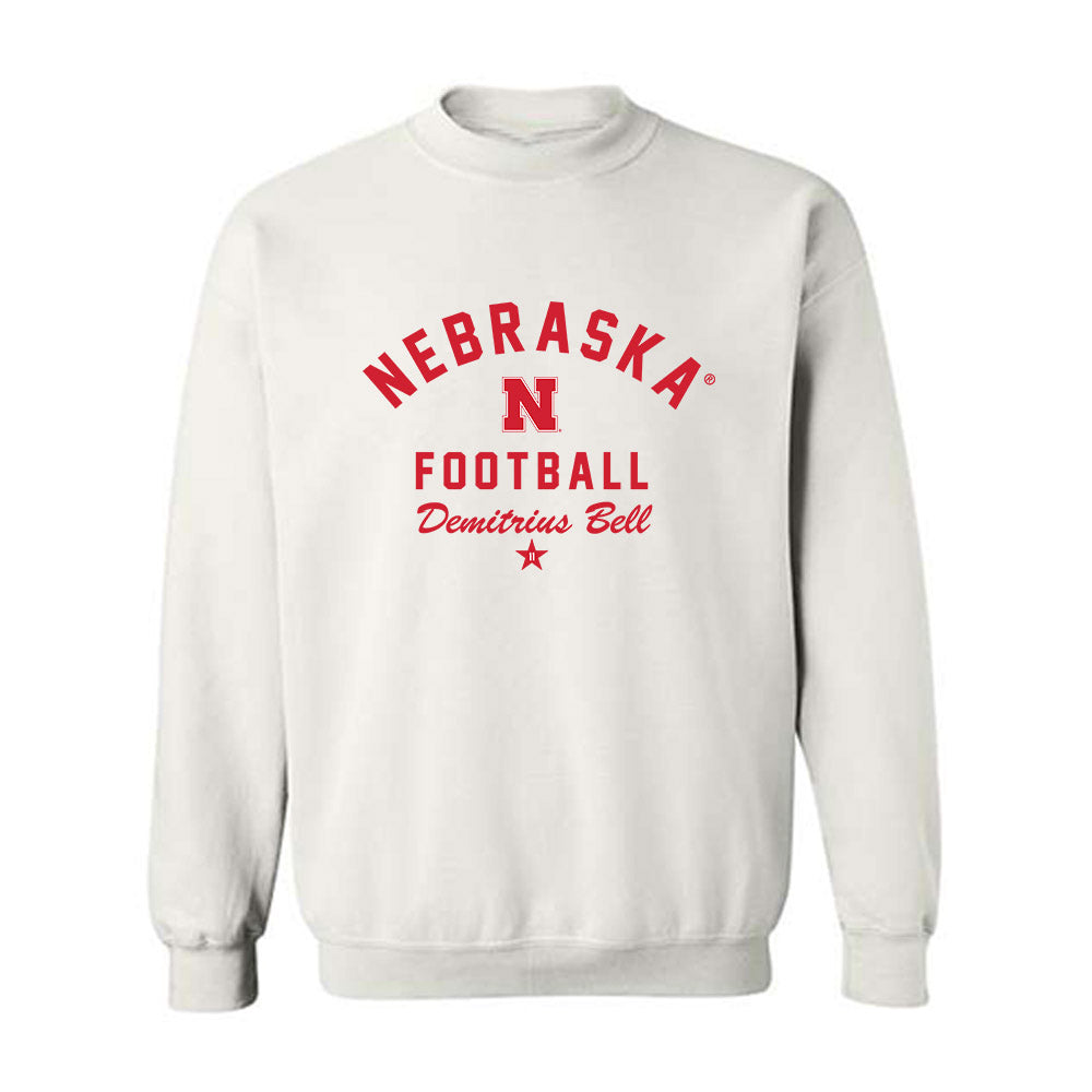 Nebraska - NCAA Football : Demitrius Bell - Classic Shersey Crewneck Sweatshirt-2