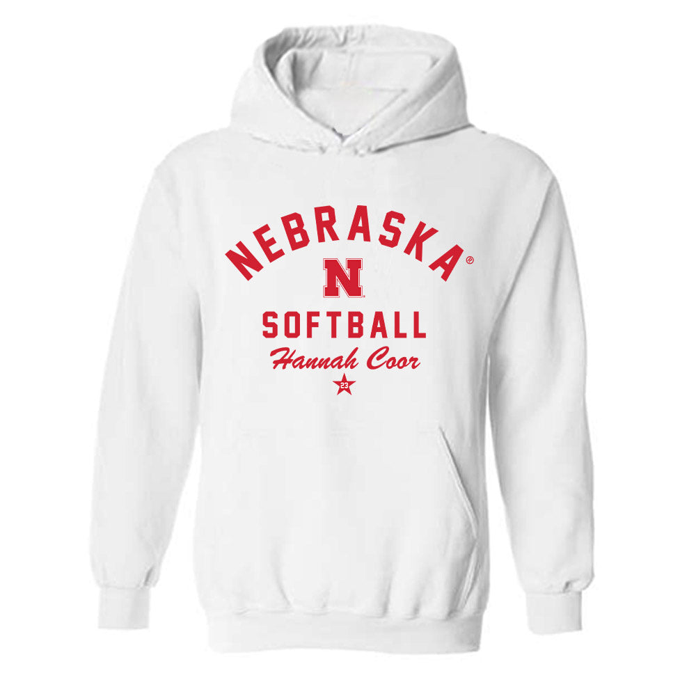 Nebraska - NCAA Softball : Hannah Coor - Classic Shersey Hooded Sweatshirt-0