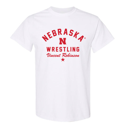 Nebraska - NCAA Wrestling : Vincent Robinson - Classic Shersey T-Shirt-0