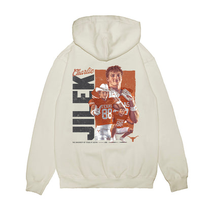 Texas - NCAA Football : Charlie Jilek - Collage Premium Hooded Sweatshirt-1