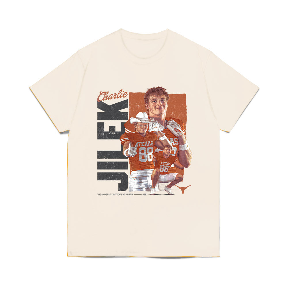 Texas - NCAA Football : Charlie Jilek - Collage Comfort Colors T-Shirt-0