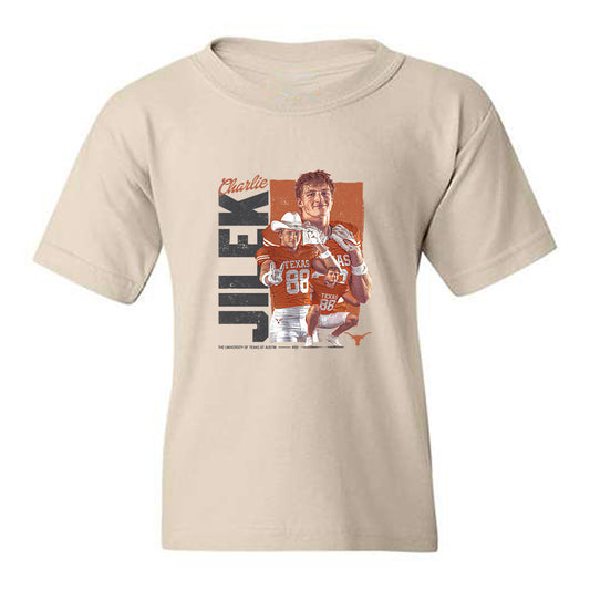 Texas - NCAA Football : Charlie Jilek - Collage Youth T-Shirt-0