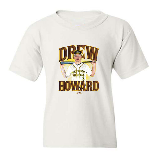 Western Michigan - NCAA Baseball : Drew Howard - Collage Youth T-Shirt-0