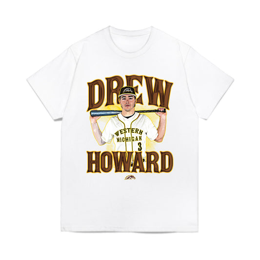 Western Michigan - NCAA Baseball : Drew Howard - Collage Comfort Colors T-Shirt-0
