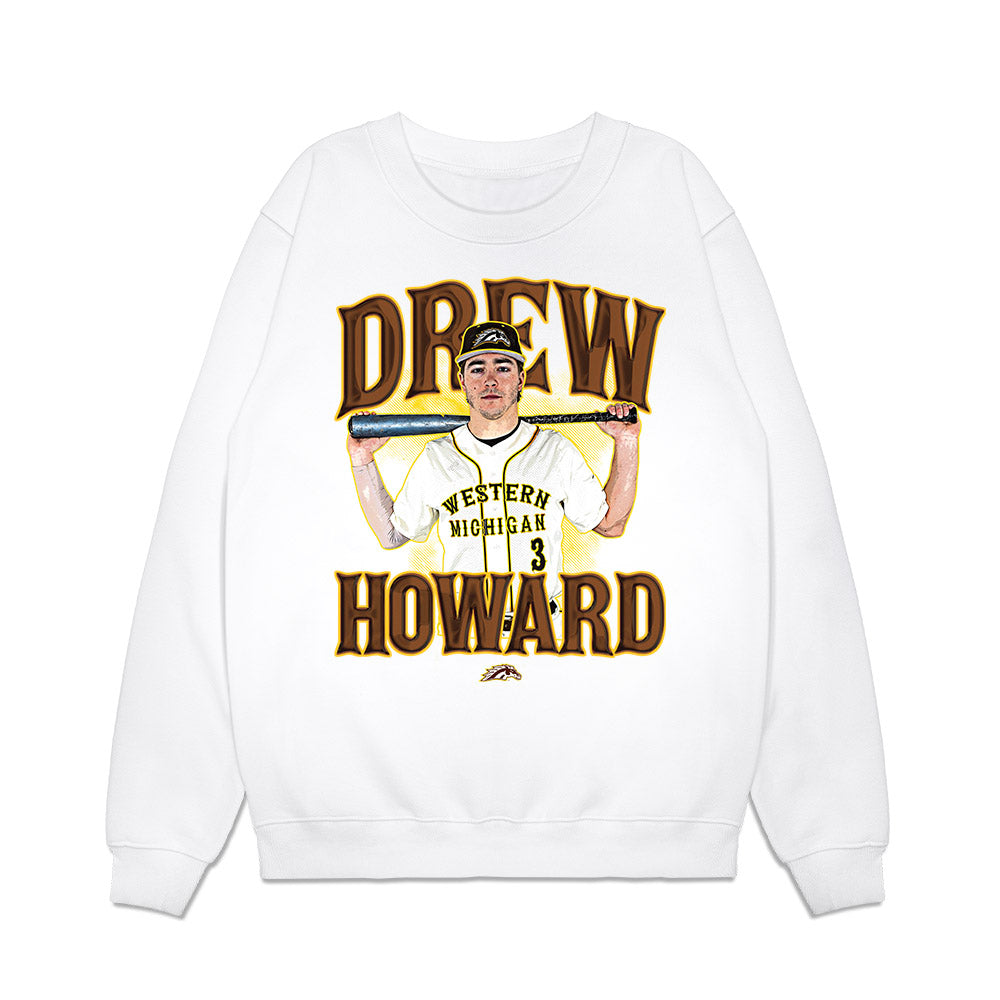 Western Michigan - NCAA Baseball : Drew Howard - Collage Premium Crewneck Sweatshirt-0
