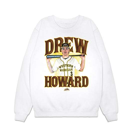 Western Michigan - NCAA Baseball : Drew Howard - Collage Premium Crewneck Sweatshirt-0