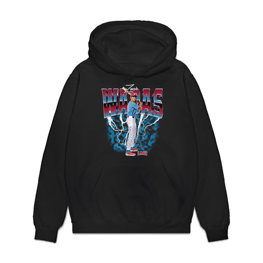 LMU - NCAA Baseball : Zach Wadas - Collage Premium Hooded Sweatshirt-0