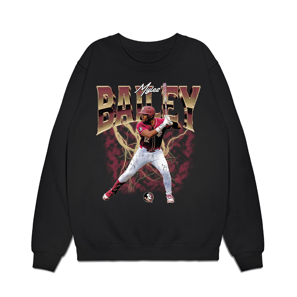 FSU - NCAA Baseball : Myles Bailey - Collage Premium Crewneck Sweatshirt-0