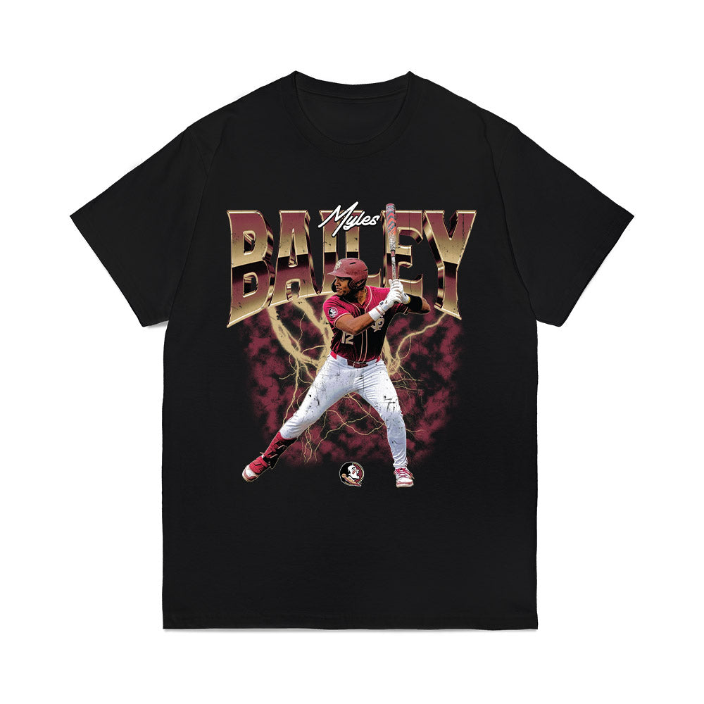 FSU - NCAA Baseball : Myles Bailey - Collage Comfort Colors T-Shirt-0