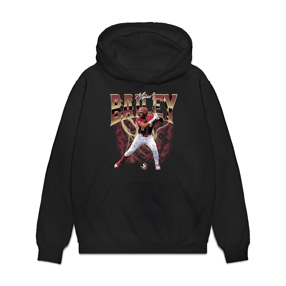 FSU - NCAA Baseball : Myles Bailey - Collage Premium Hooded Sweatshirt-0