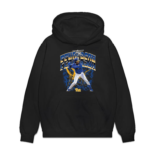 Pittsburgh - NCAA Baseball : Trey Fenderson - Collage Premium Hooded Sweatshirt-0