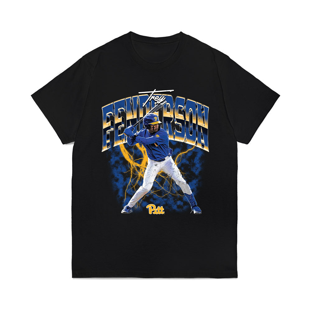 Pittsburgh - NCAA Baseball : Trey Fenderson - Collage Comfort Colors T-Shirt-0