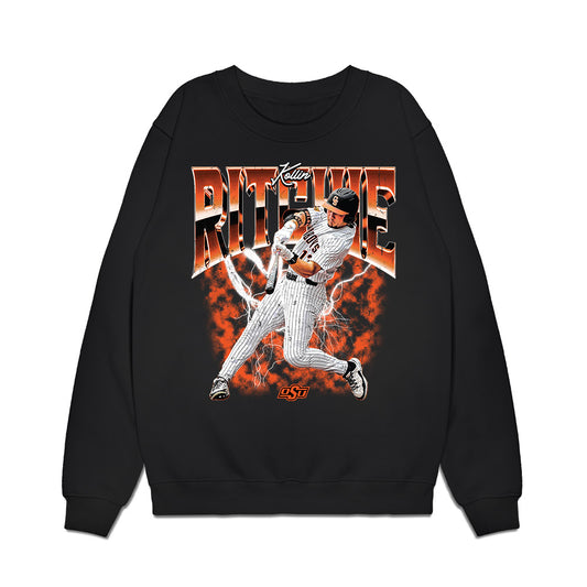 Oklahoma State - NCAA Baseball : Kollin Ritchie - Individual Collage Premium Crewneck Sweatshirt-0