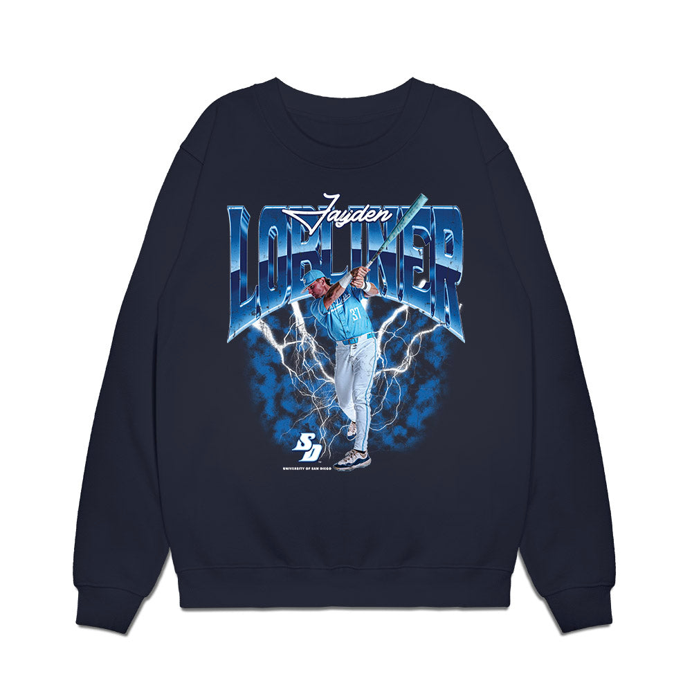 San Diego - NCAA Baseball : Jayden Lobliner - Collage Premium Crewneck Sweatshirt-0
