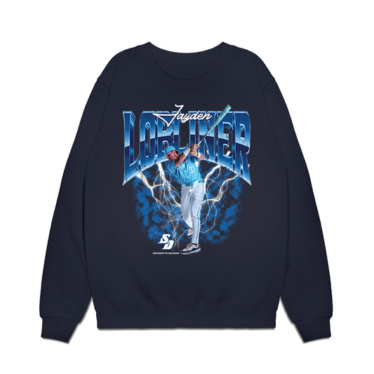 San Diego - NCAA Baseball : Jayden Lobliner - Collage Premium Crewneck Sweatshirt-0
