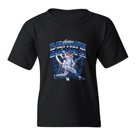 Kentucky - NCAA Baseball : Hudson Brown - Collage Youth T-Shirt-0