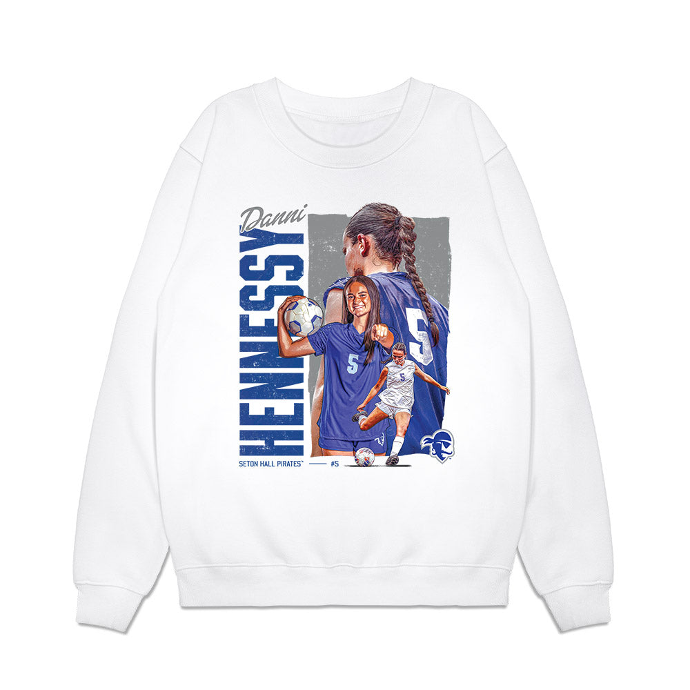 Seton Hall - All NCAA Sports : Danni Hennessy - Collage Premium Crewneck Sweatshirt-0