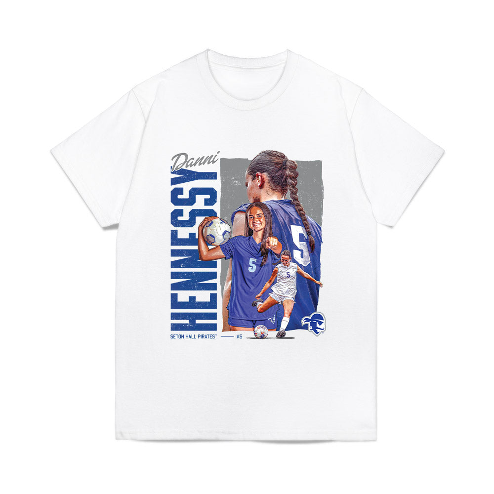 Seton Hall - All NCAA Sports : Danni Hennessy - Collage Comfort Colors T-Shirt-0
