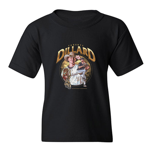 Oakland - NCAA Baseball : Tagertt Dillard - Collage Youth T-Shirt-0