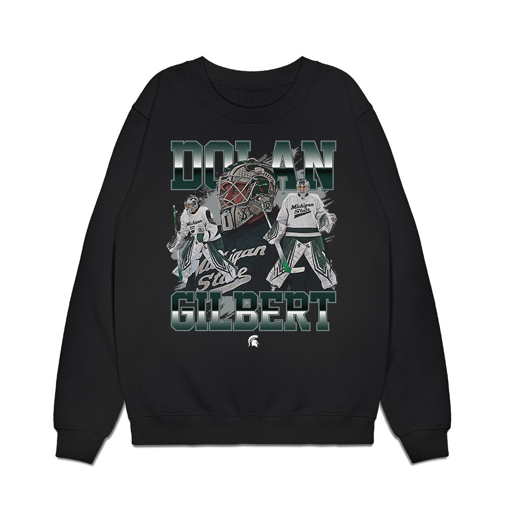 Michigan State - NCAA Men's Ice Hockey : Dolan Gilbert - Premium Crewneck Sweatshirt-0