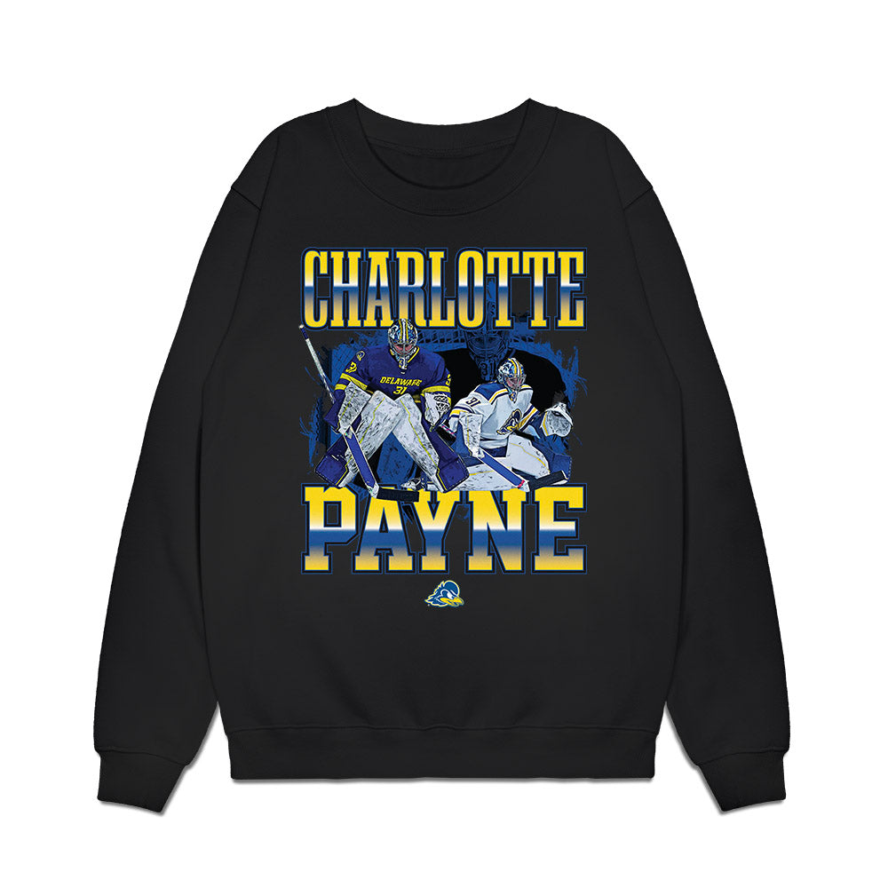 Delaware - NCAA Ice Hockey : Charlotte Payne - Collage Premium Crewneck Sweatshirt-0