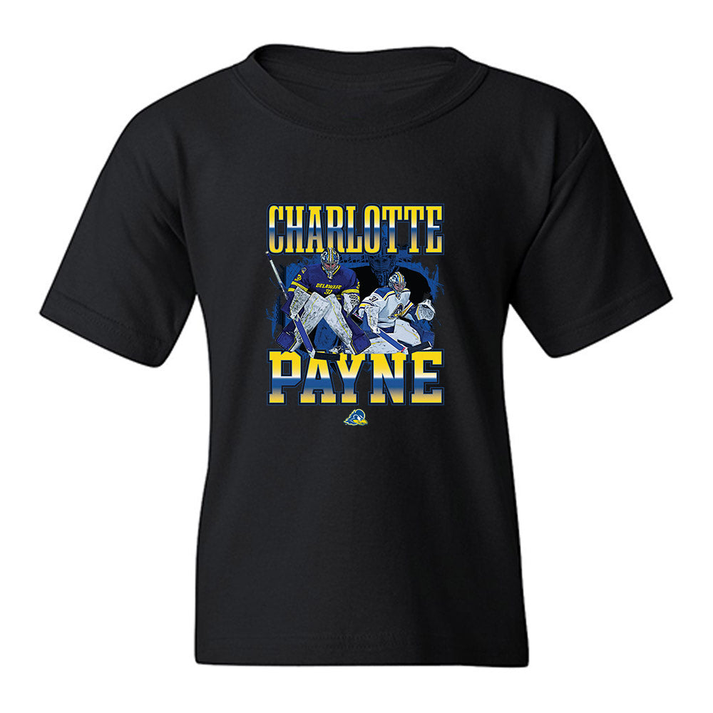 Delaware - NCAA Ice Hockey : Charlotte Payne - Collage Youth T-Shirt-0