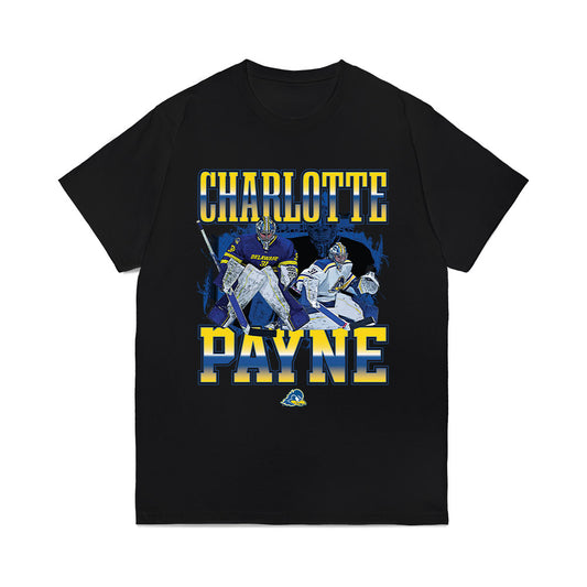 Delaware - NCAA Ice Hockey : Charlotte Payne - Collage Comfort Colors T-Shirt-0