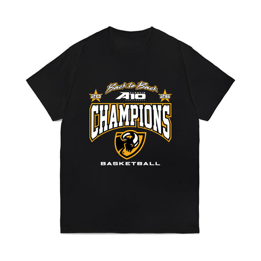 VCU - NCAA Men's Basketball : Stefan Plisnic - Back to Back A10 Champions Comfort Colors T-Shirt-0