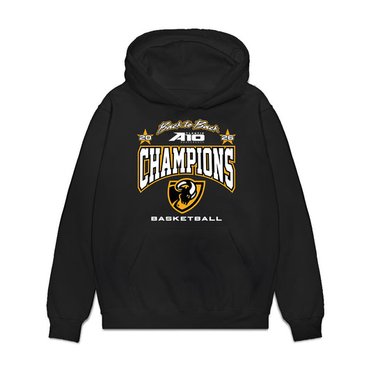 VCU - NCAA Men's Basketball : Collin Ross - Back to Back A10 Champions Premium Hooded Sweatshirt-0