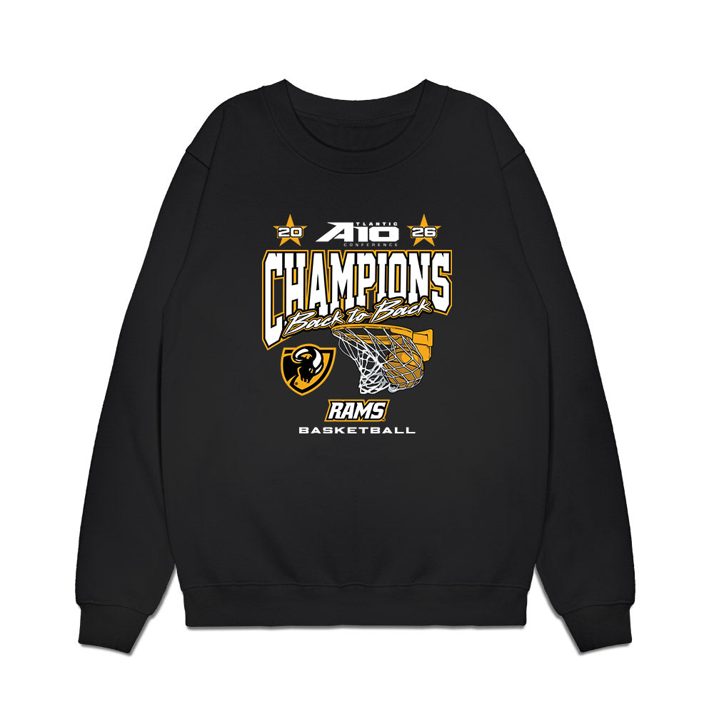 VCU - NCAA Men's Basketball : - A10 Champions Roster Premium Crewneck Sweatshirt-0